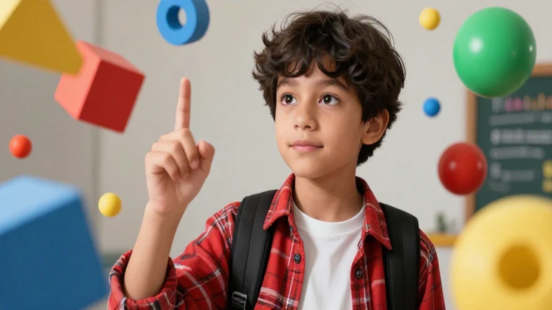 Ilustración educativa moderna de estudiante curioso