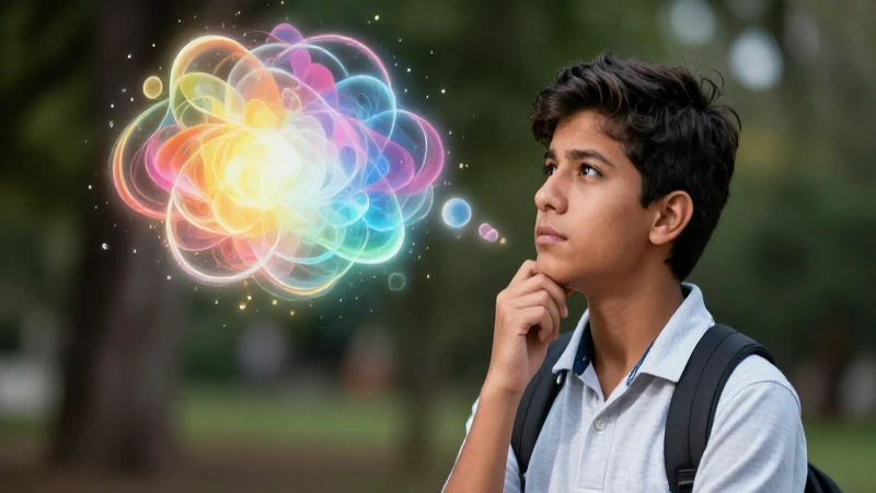 Estudiante mexicano ilustrado con ideas