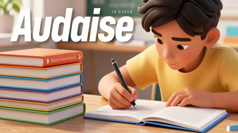 Estudiante concentrado en estudio moderno