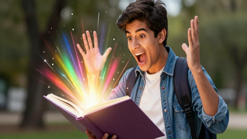 Oraciones exclamativas: definición, importancia y concepto 5 Estudiante mexicano vibrante con ilustración digital impactante