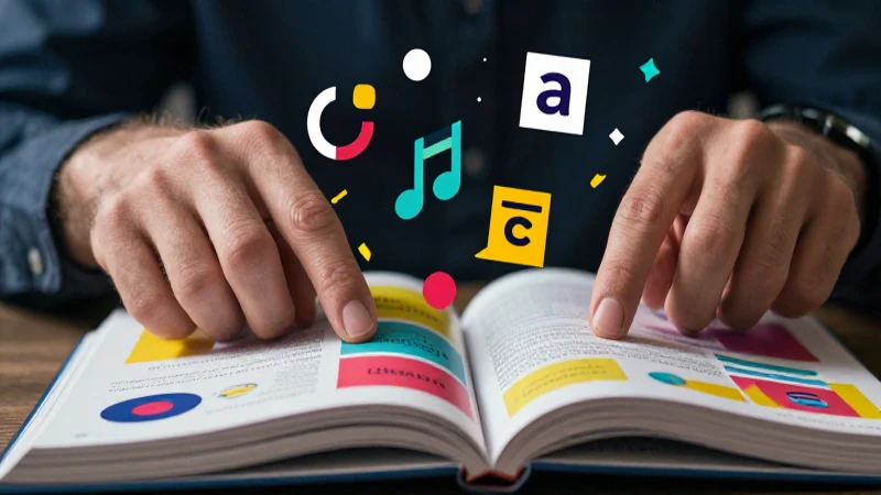 Oraciones imperativas: 50 ejemplos de frases útiles 4 Manos señalando símbolos gramaticales en libro