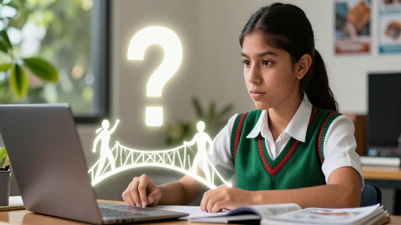 Estudiante mexicano resolviendo dudas