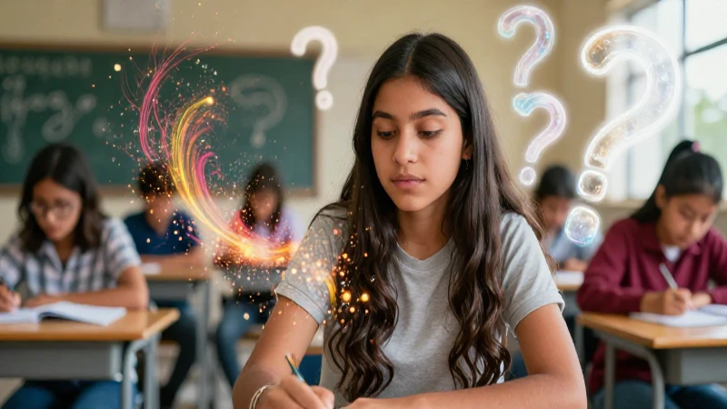 Estudiante vibrante en aprendizaje moderno y dinámico