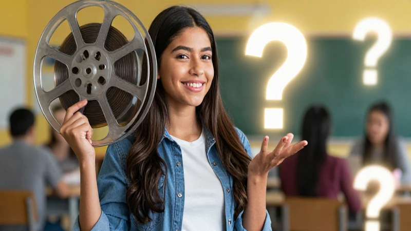 Estudiante mexicano moderno ilustrado con estilo cinematográfico