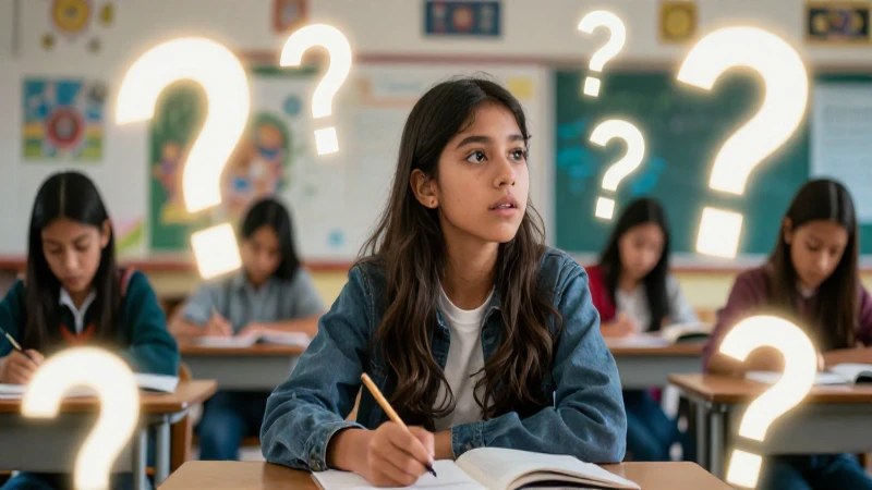 Vibrante estudiante mexicano en escena educativa