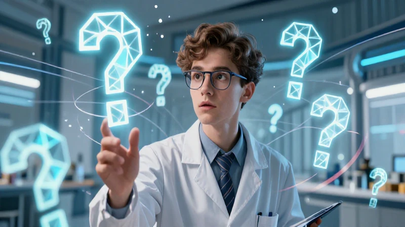 Erudito curioso en entorno educativo futurista