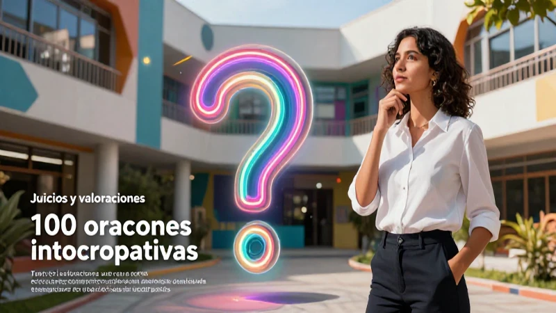 Portada vibrante de educación con interrogantes dinámicos