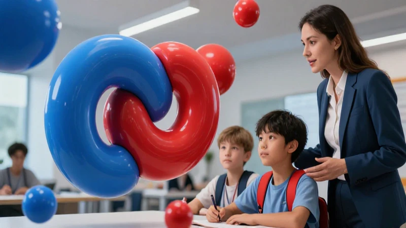 Educación dinámica: conceptos visuales en contraste vibrante