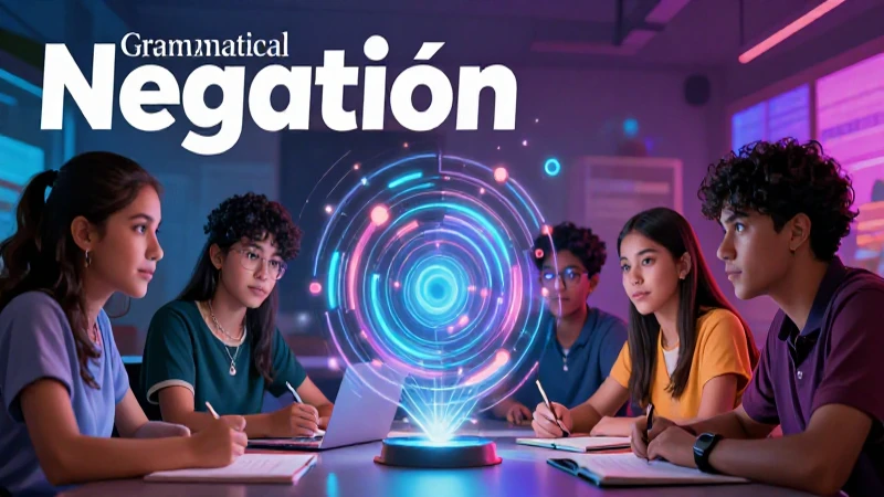 Portada educativa moderna sobre negación mexicana