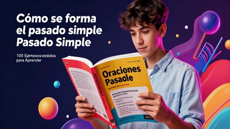 Ilustración educativa: Pasado simple