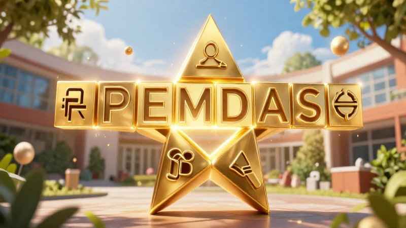 Estructura geométrica dorada estilizada en entorno académico