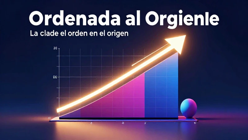 Ordenada al origen: La clave del orden en el origen 4 Ilustración educativa de la pendiente y ordenada