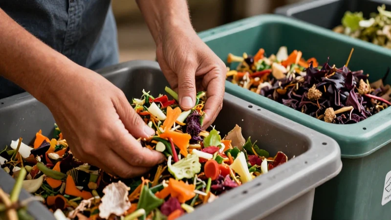 Clasificando orgánicos para compost