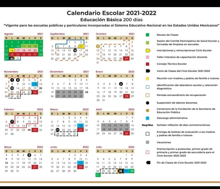 organiza tu ano academico con el calendario escolar 2022 2023 sep