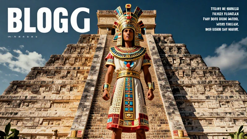 Los Aztecas: Poderosa organización política y social 4 Sacerdote azteca majestuoso en pirámide vibrante