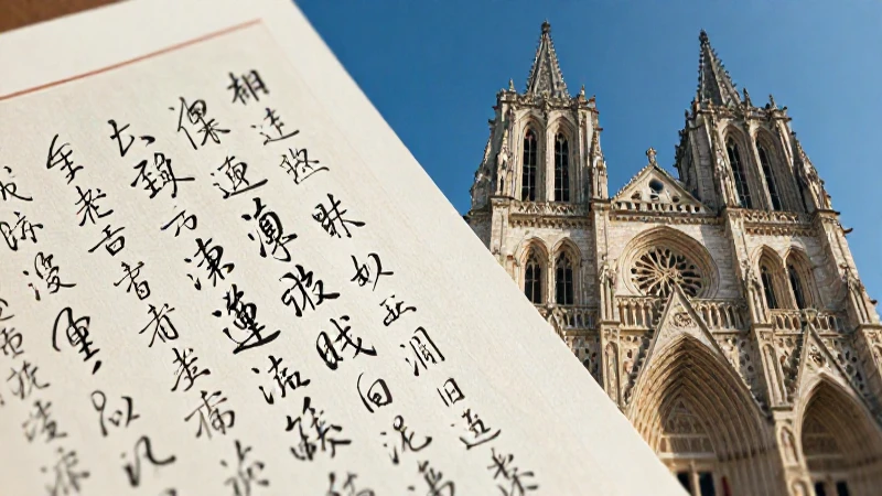 Contraste dinámico entre arte oriental y arquitectura occidental