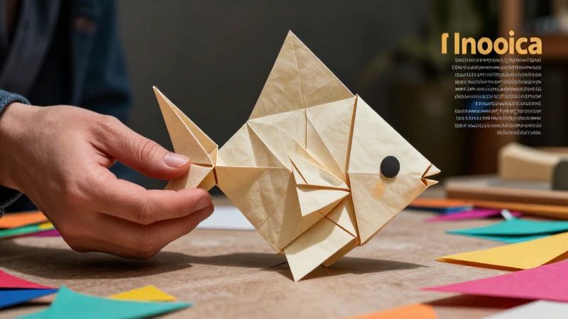 Origami didáctico, detallado y vibrante