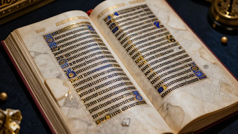 Manuscrito antiguo con diseño moderno y elegante