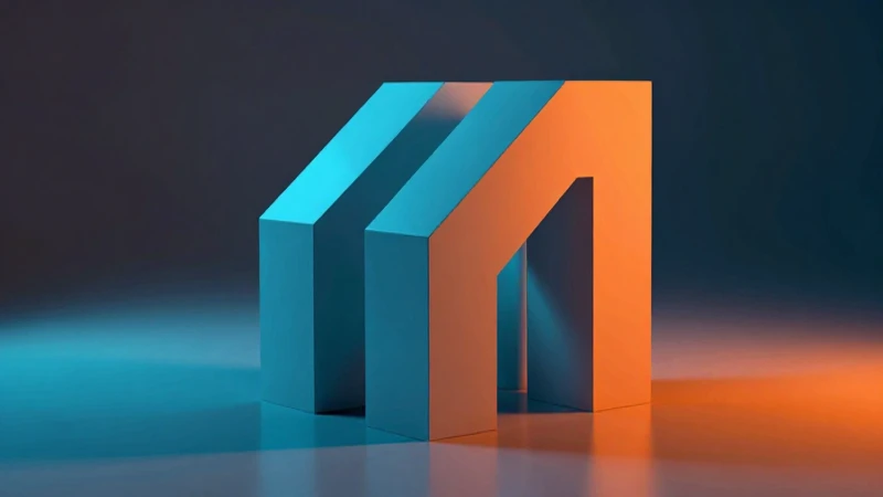 Estructura geométrica 3D vibrante y detallada