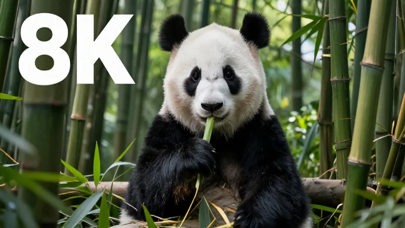 Panda majestuoso en su hábitat natural
