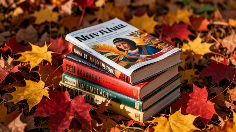 Otoño: Concepto, características y estaciones del año 8 Libros antiguos iluminados entre hojas de otoño
