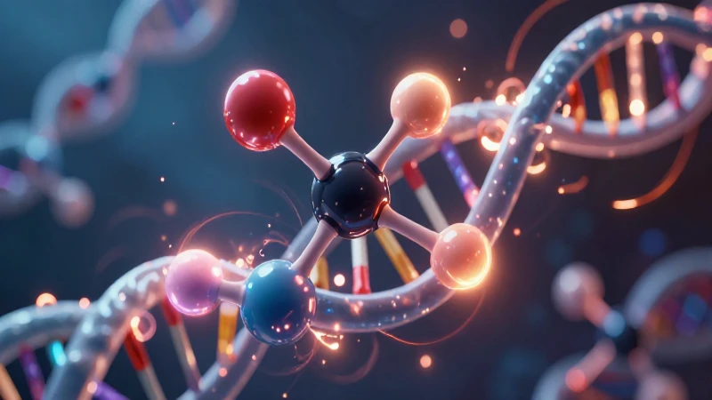 Molécula vibrante interactúa con energía brillante