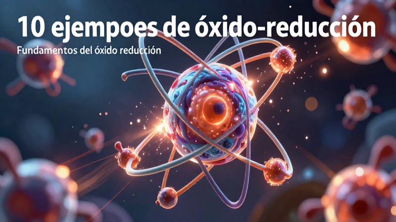 Oxidación y reducción: Fundamentos del óxido reducción 5 Ilustración 3D vibrante sobre fundamentos de óxido-reducción