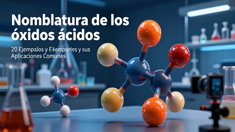 Óxidos ácidos: 20 Ejemplos y sus Aplicaciones Comunes 7 Modelos ácidos vibrantes y modernos en laboratorio