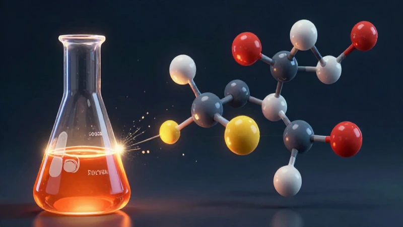 Óxidos ácidos: 20 Ejemplos y sus Aplicaciones Comunes 4 Reacción química molecular detallada y vibrante