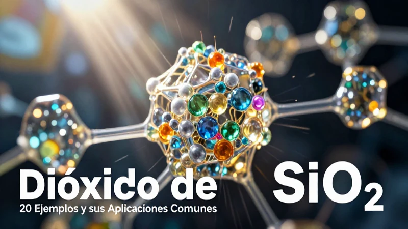 Óxidos ácidos: 20 Ejemplos y sus Aplicaciones Comunes 14 Visualización científica de dióxido de silicio $text{SiO}_2$