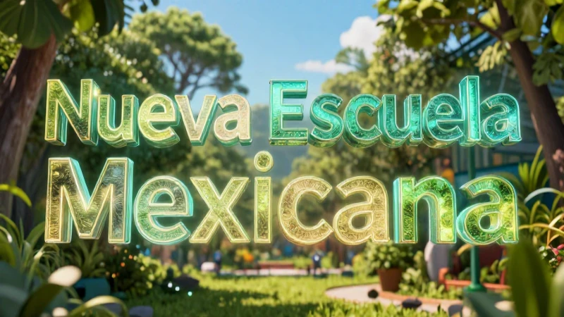 Concepto educativo moderno con estilo mexicano vibrante