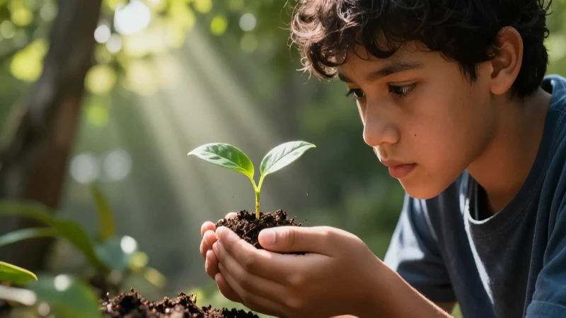 Paciencia: significado, usos, definición y concepto esencial 5 Joven cuida una plántula bajo el sol mexicano