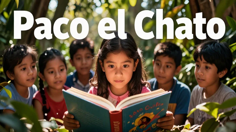 Ilustración hiperrealista de un niño mexicano leyendo un cuento