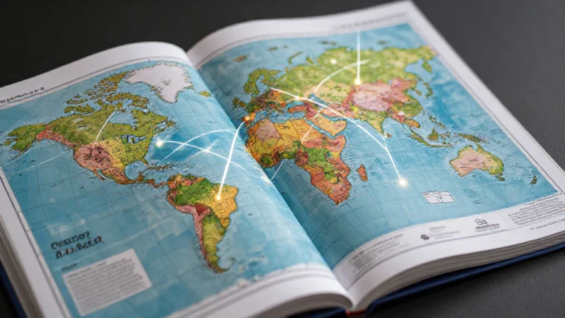 Mapa vintage con datos y estilo educativo