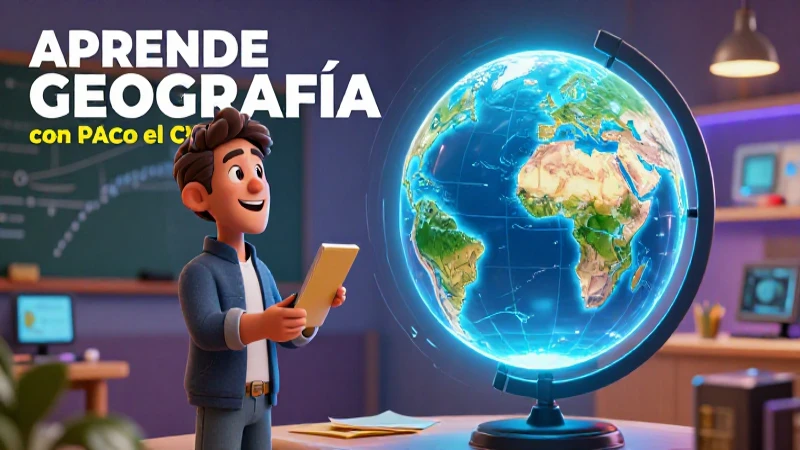 Ilustración detallada sobre geografía educativa