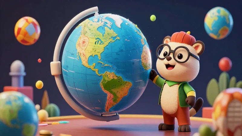 Ilustración educativa 3D vibrante con Paco el Chato