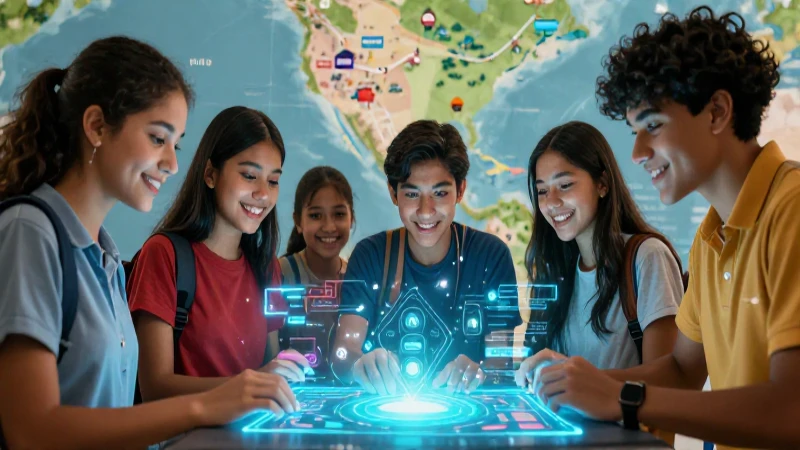 Jóvenes mexicanos aprendiendo con tecnología educativa