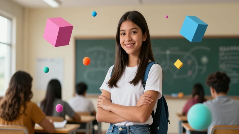 Estudiante mexicano con geometría dinámica en 3D