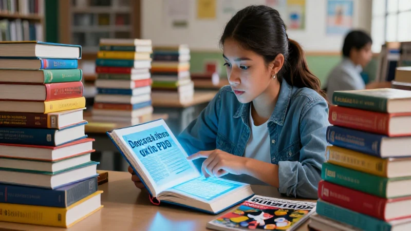 Estudiante mexicano moderno con libros digitales