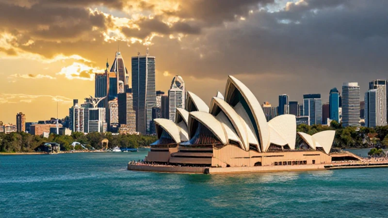 Sydney al atardecer vibrante en Océano