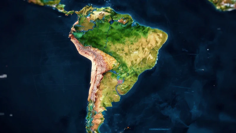 Mapa político detallado de Sudamérica