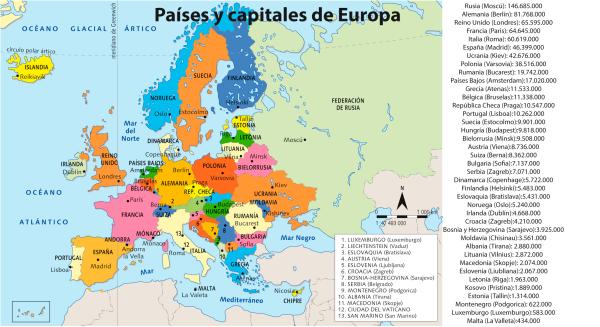 País y capital de Europa: lista completa y actualizada 38 pais y capital de europa lista completa y actualizada