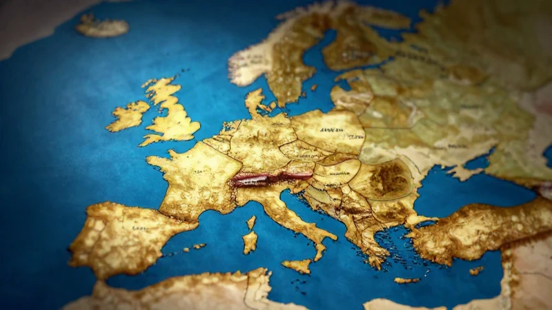País y capital de Europa: lista completa y actualizada 7 Mapa vintage de Europa, azul y oro vibrante