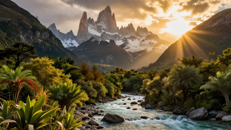 Paisaje natural majestuoso y vibrante