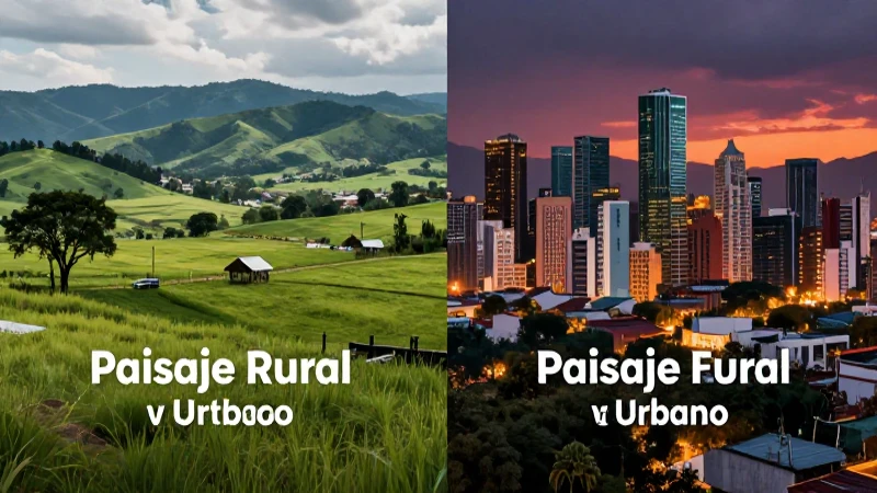 Rural y urbano: contrastes visuales y diferencias clave