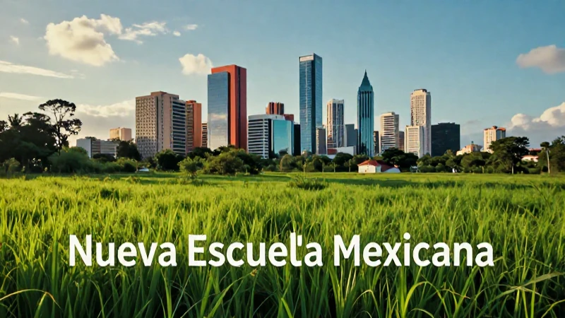 Campo verde y ciudad contrastan en imagen detallada