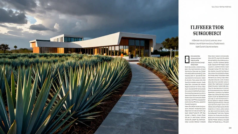 Agave vibrante y arquitectura moderna conectadas