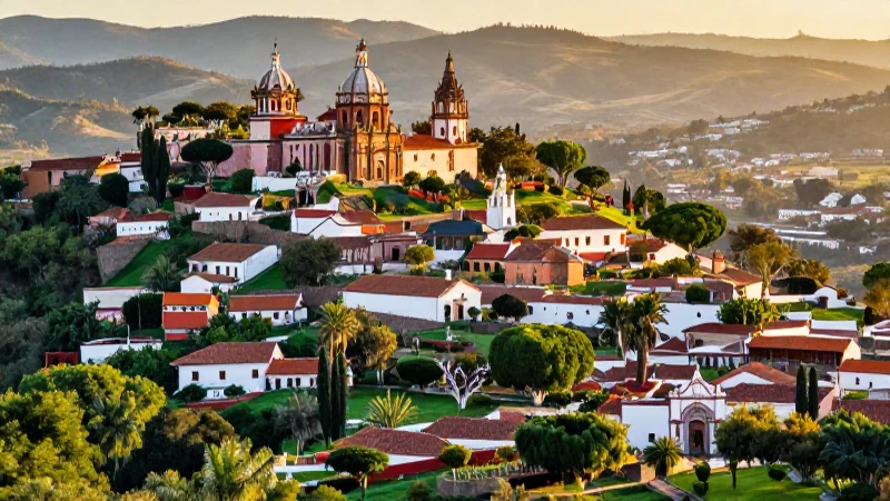 Paisaje cultural mexicano vibrante y detallado