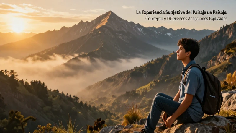 Paisaje: Concepto y Diferentes Acepciones Explicadas 5 Experiencia subjetiva en paisajes majestuosos