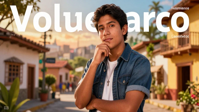 Joven mexicano soñador en un entorno vibrante